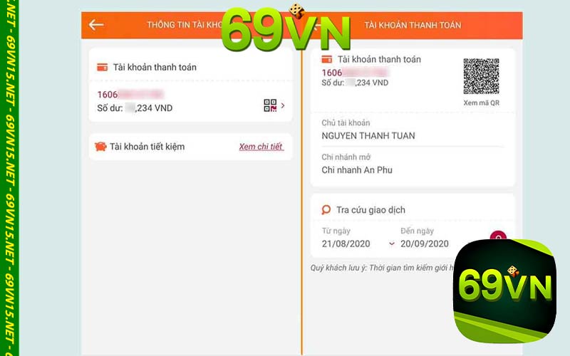 Hướng dẫn rút tiền 69vn15